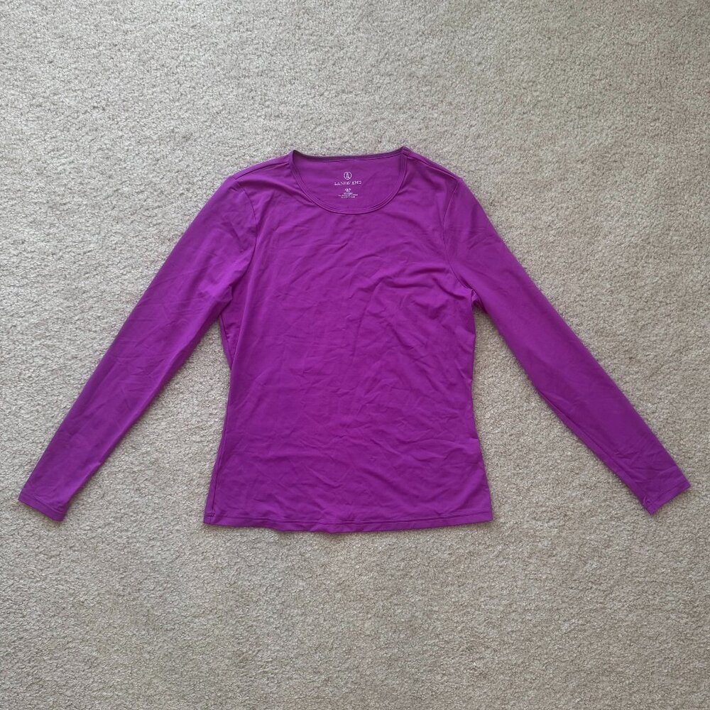 NWOT Lands' End Long Sleeve Crew Neck Rashguard Size XS/P
